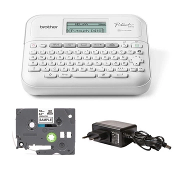 Drukarka etykiet Brother P-touch D410 180 dpi / do 18 mm / PC / Mac / USB / z zasilaczem w zestawie