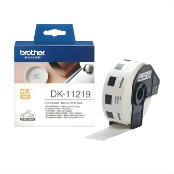 Etykiety Brother DK-11219 fi 12 mm 1200 szt. / papierowe /okrągłe / do drukarek Brother QL
