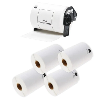 Etykiety termiczne Specmark DK-11241 102 x 152 mm 200 szt. / papierowe / kurierskie / z uchwytem / do drukarek Brother QL / zestaw 5 szt.