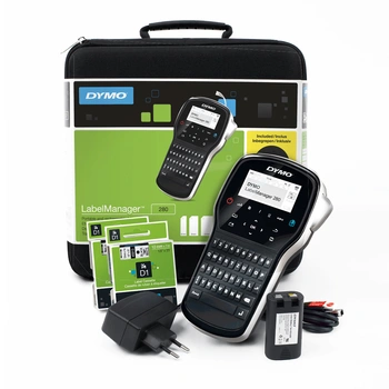 Drukarka etykiet DYMO LabelManager LM 280 180DPI do 12mm / PC / USB / z 2 szt. taśm D1 i walizką w zestawie