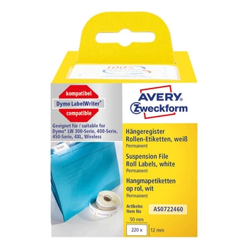 Minietykiety Avery Zweckform 12 x 50 mm AS0722460