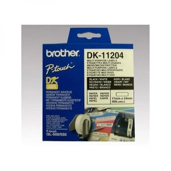 Etykiety Brother DK-11204 17mm x 54mm 400 szt. / do drukarki etykiet Brother QL