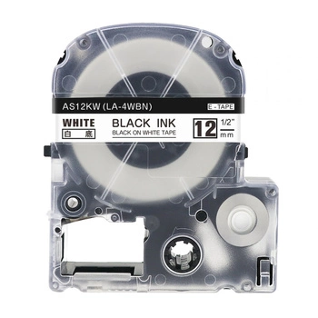Taśma Specmark AS-12KW LA-4WBN 12 mm x 8 m / do drukarek Epson LabelWorks