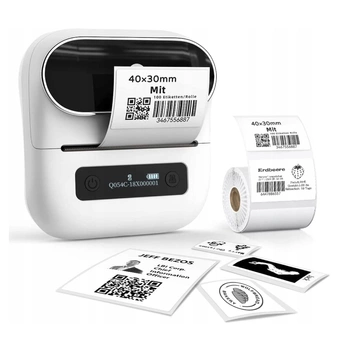 Drukarka etykiet Phomemo M220 biała 203 dpi / do 80 mm / PC / Mac / Smartfon / BT / USB