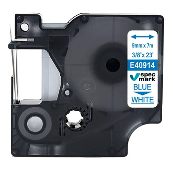 Taśma Specmark D1-40914 9 mm x 7 m / biała / niebieski nadruk / do drukarek DYMO D1