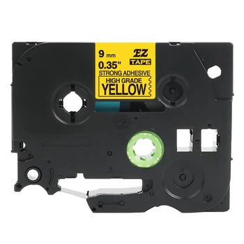 Taśma Specmark TZe-S621 9 mm x 8 m / żółta / czarny nadruk / mocny klej / do drukarek Brother P-touch