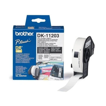 Etykiety Brother DK-11203 17 x 87 mm 300 szt. / papierowe / do drukarek Brother QL