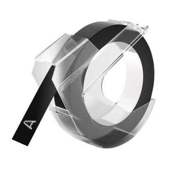 Taśma DYMO S0898130 9 mm x 3 m / czarna / do wytłaczarki DYMO Omega