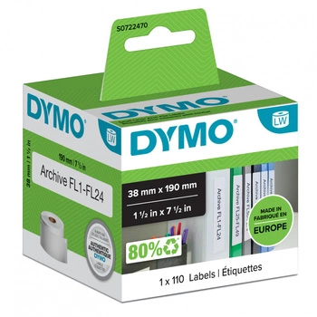 Etykiety DYMO LW 99018 38mm x 190mm 110 szt. / do drukarki etykiet DYMO LabelWriter