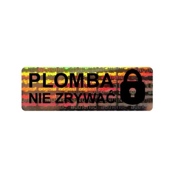 Etykieta plomba hologram original genuine z mocnym klejem wielokolorowa 15 x 5mm 250szt średnica gilzy fi40