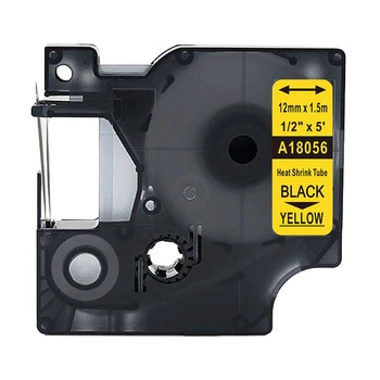 Rurka termokurczliwa Specmark Rhino 18056 12mm x 1,5m ø3,0mm-5,1mm / żółta / czarny nadruk