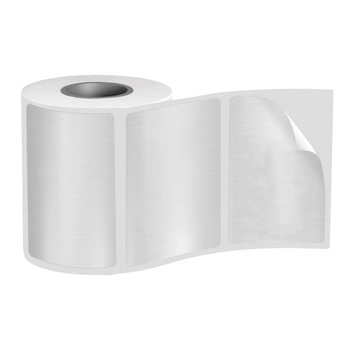 Etykiety Phomemo WP-SR4030-230 40x30 mm 230 szt. / transparentne srebrne / czarny nadruk / do drukarek serii M