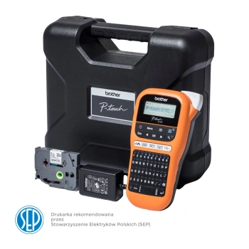 Drukarka etykiet Brother P-touch E110VP 180 dpi / do 12 mm / z walizką w zestawie