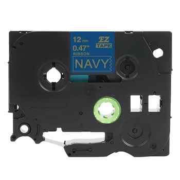 Taśma Specmark TZe-RN34 12 mm x 4 m / wstążka ciemno niebieska / złoty nadruk / ozdobna / do drukarek Brother P-touch