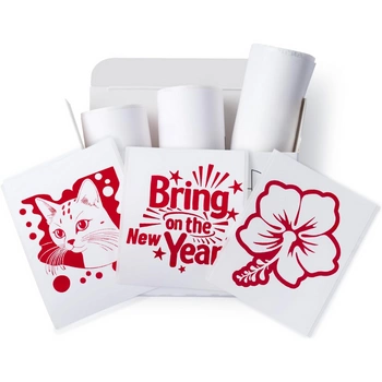 Taśma Phomemo Q12-PRMSRW 50 mm x 3,5 m / biała / czerwony nadruk / 3 szt. do drukarki Phomemo T02