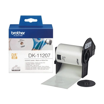 Etykiety Brother DK-11207 fi 58 mm 100 szt. / papierowe / okrągłe / do płyt CD/DVD / do drukarek Brother QL