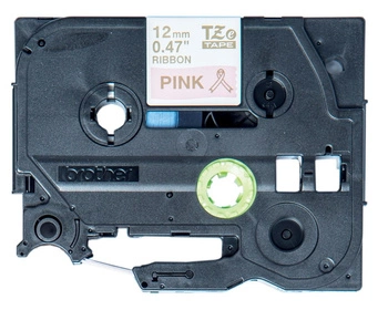 Taśma Brother TZe-RE34 12mm x 4m / różowa / złoty nadruk / do drukarki etykiet Brother P-touch