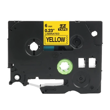 Taśma Specmark TZe-S611 6 mm x 8 m / żółta / czarny nadruk / mocny klej / do drukarek Brother P-touch