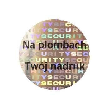 Etykieta plomba hologram security void z mocnym klejem wielokolorowa fi15 okrągłe 250szt średnica gilzy fi40