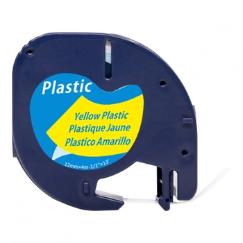 Taśma Specmark LetraTag 59423 12 mm x 4 m / żółta / czarny nadruk / do drukarek DYMO LT