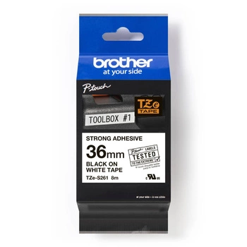 Taśma Brother TZe-S261 36mm x 8m / mocny klej / do drukarki etykiet Brother P-touch