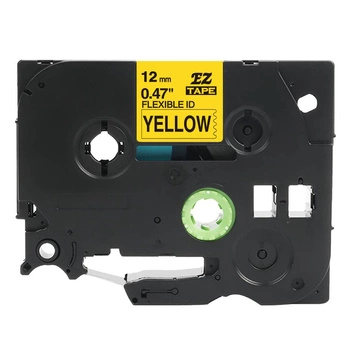 Taśma Specmark TZe-FX631 12 mm x 8 m / flexi elastyczna / żółta / czarny nadruk / do drukarek Brother P-touch