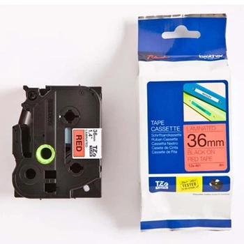 Taśma Brother TZe-461 36 mm x 8 m / czerwona / czarny nadruk / do drukarek Brother P-touch