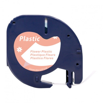 Taśma Specmark LetraTag 91223FW 12 mm x 4 m / pomarańczowa w kwiaty / czarny nadruk / do drukarek DYMO LT