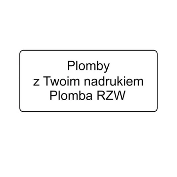 Etykieta plomba RZW Specmark 20 x 10 mm 250 szt. / rozwarstwiająca / gilza fi40