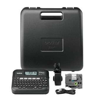 Drukarka etykiet Brother P-touch D460BTVP 180 dpi / do 18 mm / PC / Mac / BT / USB / z walizką w zestawie