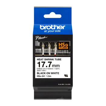 Rurka termokurczliwa Brother Hse-241 17,7 mm x 1,5 m ø5,4 - 10,5,8 mm / do drukarek Brother P-touch