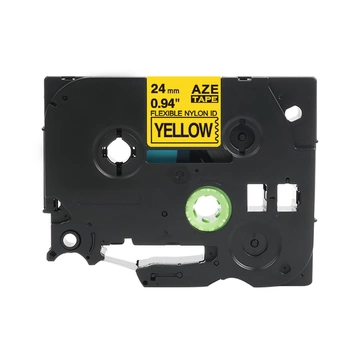 Taśma specmark TZe-NFX651 24mm x 8m / żółta / czarny nadruk / nylonowa / do drukarek Brother P-touch