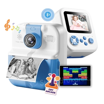 Mini drukarka zdjęć Fotuś P02 niebieska 203 dpi / do 56 mm / Smartfon / BT