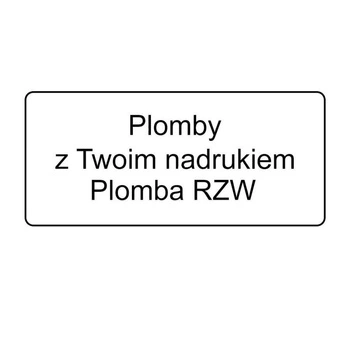 Etykieta plomba rozwarstwiająca RZW biała 30 x 11mm 250szt średnica gilzy fi40