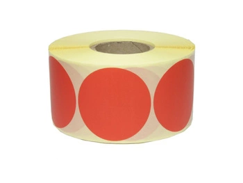 Etykiety termiczne Specmark fi 40 mm 1000 szt. / papierowe / okrągłe / czerwone / gilza fi40