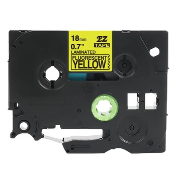 Taśma Specmark TZe-C41 18 mm x 5 m / fluorescencyjna / żółta / czarny nadruk / do drukarek Brother P-touch