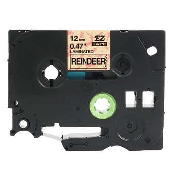 Taśma Specmark TZe-MPCC31 12 mm x 8 m / renifer / czarny nadruk / ozdobna / do drukarek Brother P-touch