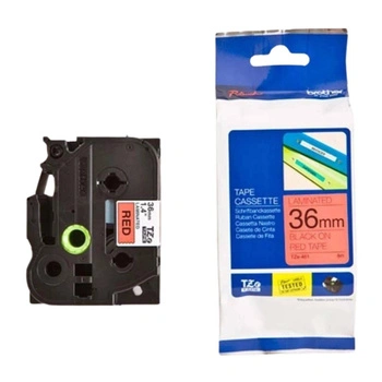 Taśma Brother TZe-461 36 mm x 8 m / czerwona / czarny nadruk / do drukarek Brother P-touch