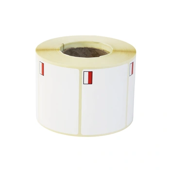 Etykiety termiczna 800 szt. z flagą Polska 58 mm x 43 mm Specmark / gilza fi 40 mm