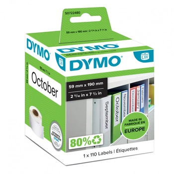 Etykiety DYMO LW 99019 59mm x 190mm 110 szt. / do drukarki etykiet DYMO LabelWriter