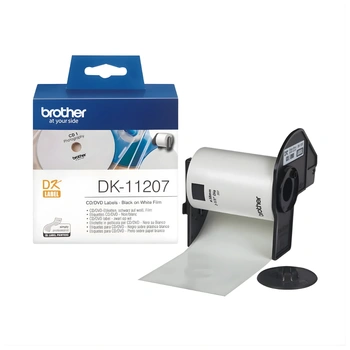 Etykiety Brother DK-11207 fi 58 mm 100 szt. / papierowe / okrągłe / do płyt CD/DVD / do drukarek Brother QL