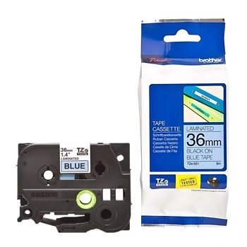 Taśma Brother TZe-561 36 mm x 8 m / niebieska / czarny nadruk / do drukarek Brother P-touch