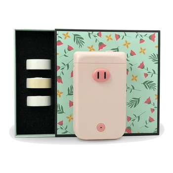 Mini drukarka etykiet Phomemo D30S różowa 203 dpi / do 15 mm / Smartfon / BT / Giftbox z 3 szt. rolek etykiet w zestawie