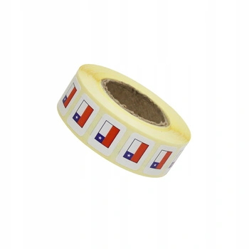 Etykiety termotransferowe 1000 szt. z flagą Chile 20 mm x 15 mm Specmark / gilza fi 40 mm